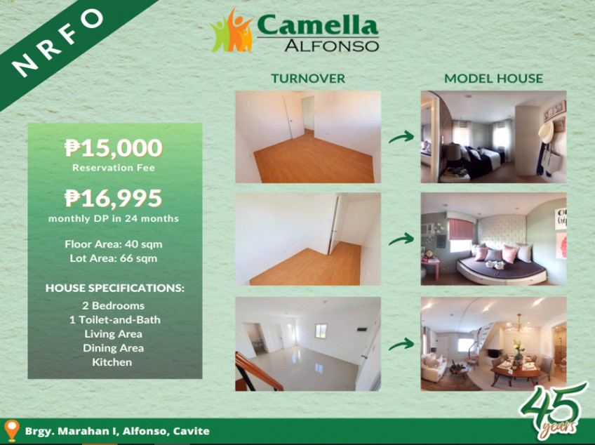 2bedroom Single Attached House For Sale in Alfonso Cavite