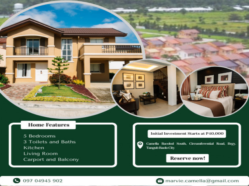 5 Bedroom Grandest house and lot for Sale in Camella Bacolod South Bacolod City